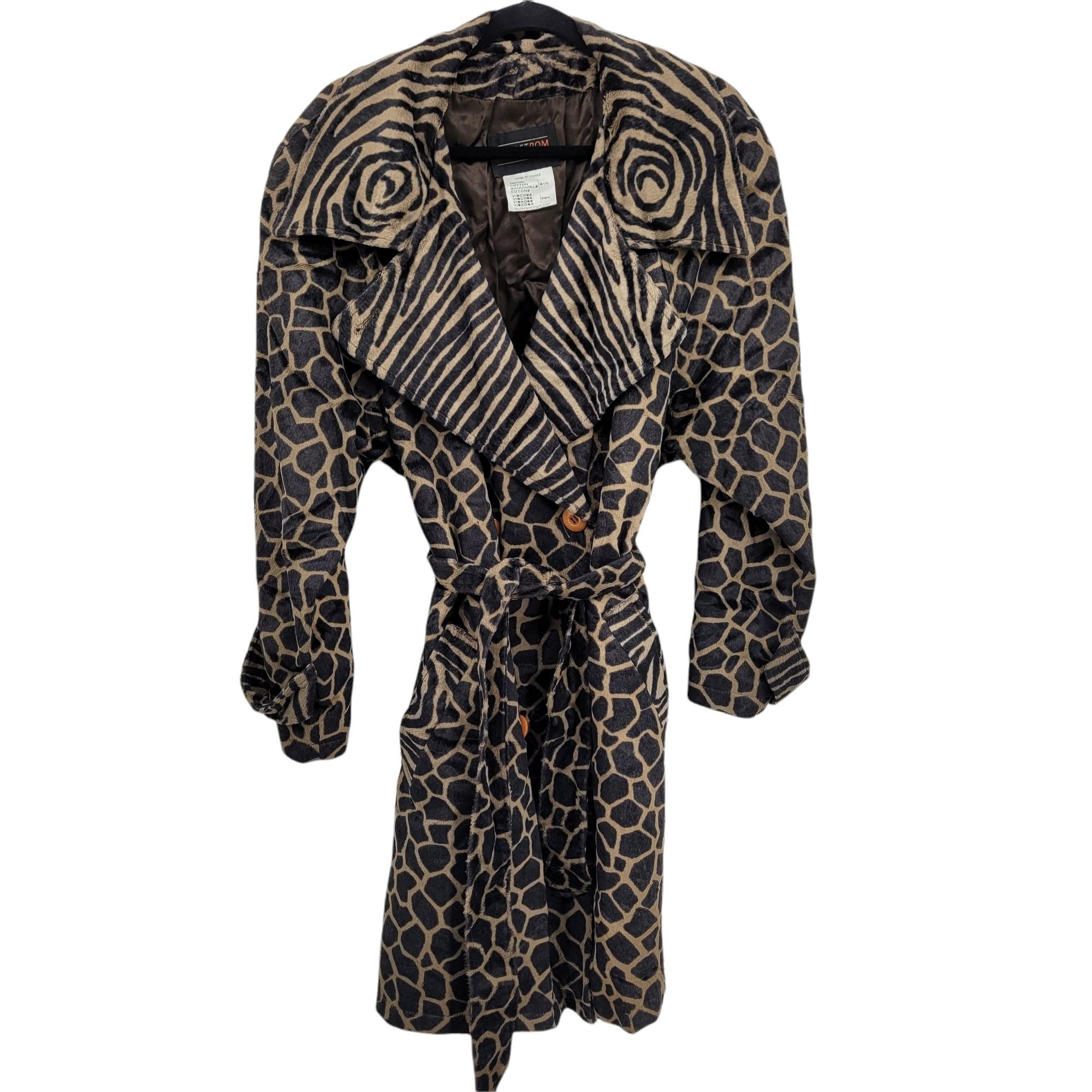 VINTAGE 90s J. Jill sz. S Jacquard Tapestry Floral Coat Long