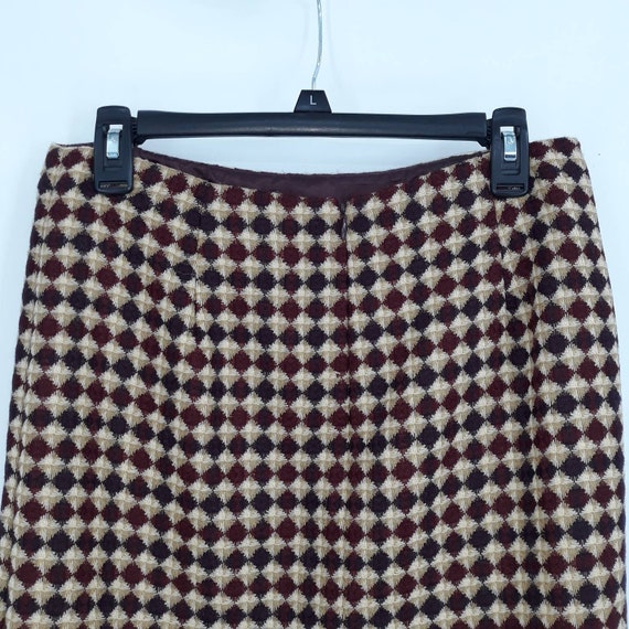 Vintage 80s Eddie Bauer Skirt Wool Plaid Pencil K… - image 5