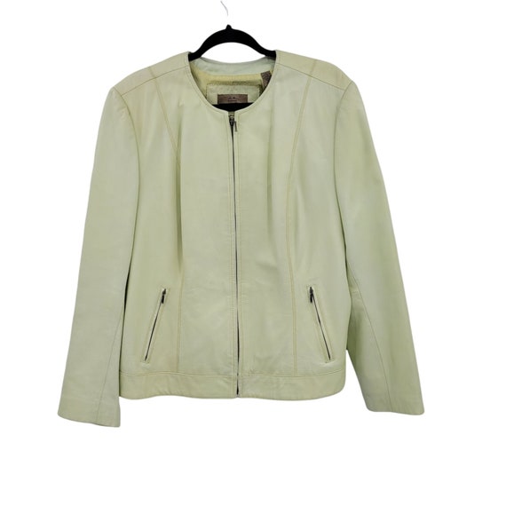 collarless zip jacket