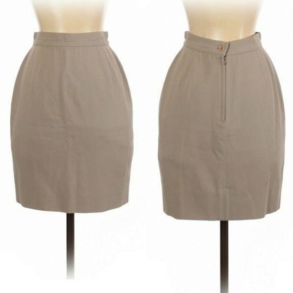 Vtg 70's Calvin Klein Collection Skirt 100% Wool … - image 1
