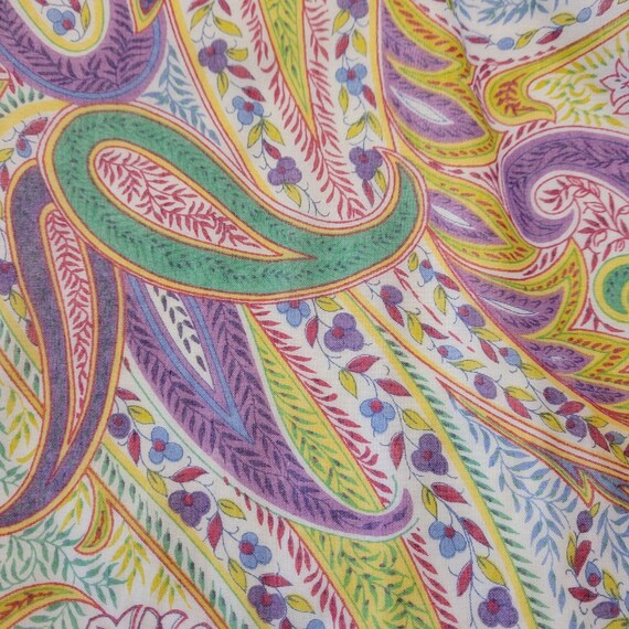 Vtg Barneys New York Hippie Pastel Paisley Beaded… - image 3