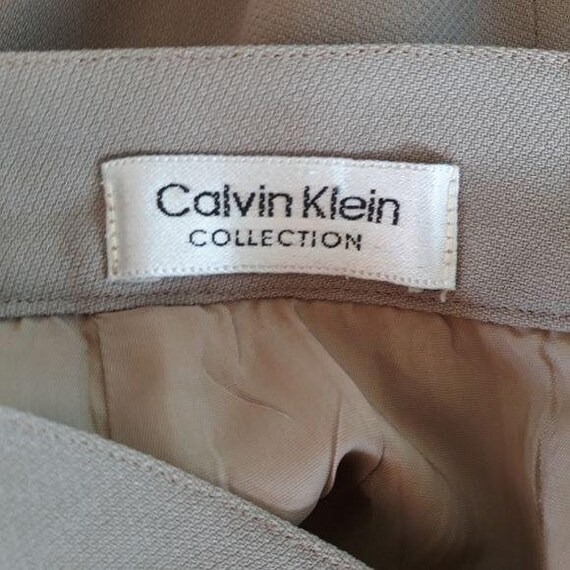 Vtg 70's Calvin Klein Collection Skirt 100% Wool … - image 6