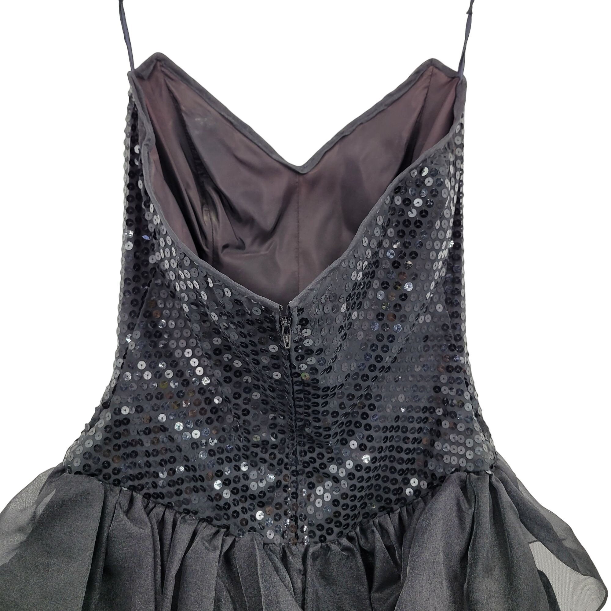 TADASHI Elegant black Ruffle dress Size 10 | eBay