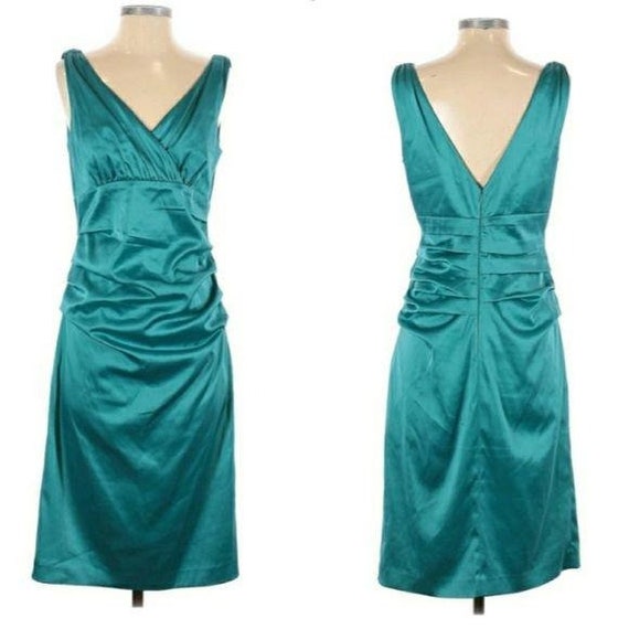 Vintage 90's Suzi Chin Y2K Cocktail Dress Slip Ru… - image 1