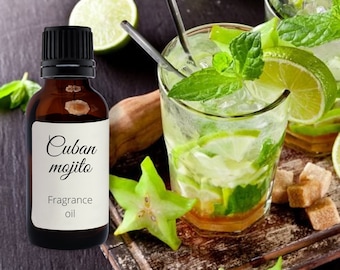Óleo de fragrância de mojito cubano | Óleo perfumado | Óleo perfumado para velas | Óleo de fragrância para difusor de palheta