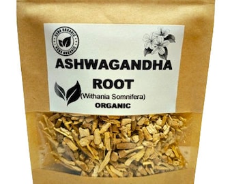 Organic ASHWAGANDHA ROOT | Withania Somnifera | Ashwagandha Tea | Herbal Tea | Dried Root | Organic Herbs | Organic Root | Herba | Tea