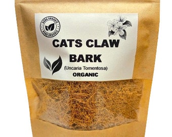 Biologische CAT'S CLAW BARK | Uncaria Tomentosa | Kattenklauwschorsthee | Kruidenthee | Gedroogde schors | Gedroogde Kruiden | Biologische Kruiden | Herba | Thee
