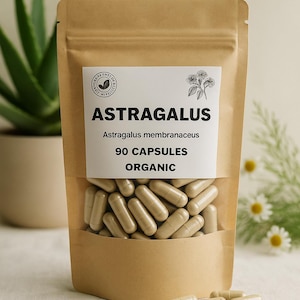 Capsule di astragalo 300 mg – integratore, 90 pillole vegetariane / astragalus membranaceus