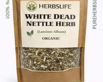 Organic WHITE DEAD NETTLE HERb | Lamium Album | Dried Botanical Herb for Crafts & Educational Specimens