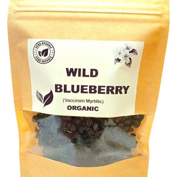 Organic WILD BLUEBERRY | Vacciniim Myrtillis | Wild Bilberries | Bilberry Whole Fruits | Bilberry Berries | Herbal Tea | Herba | Tea | Fruit