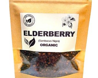 Organic ELDERBERRY | Sambucus Nigra | Elderberry Berries Tea | Herbal Tea | Dried Berries | Organic Herbs | Vitamin | Herbs | Herba | Tea