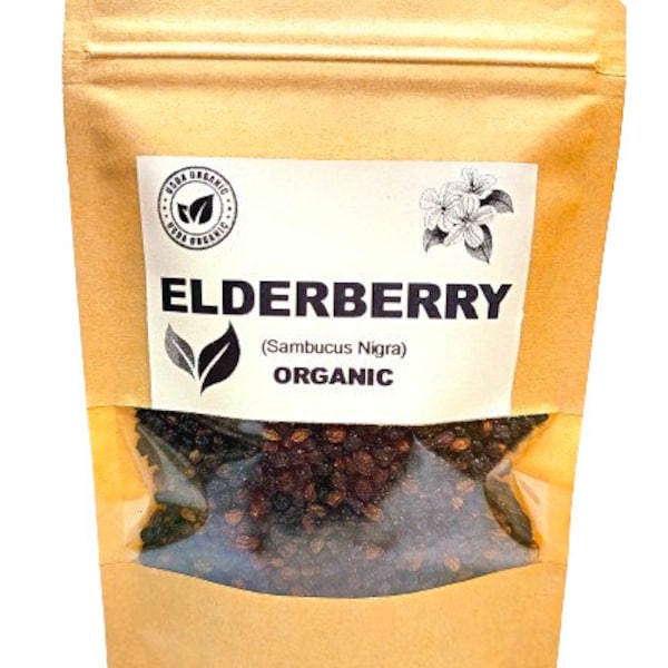 Organic ELDERBERRY | Sambucus Nigra | Elderberry Berries Tea | Herbal Tea | Dried Berries | Organic Herbs | Vitamin | Herbs | Herba | Tea