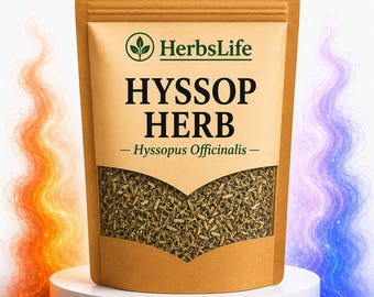 ERBA DI ISSOPO / Hyssopus Officinalis bulgaro selvatico essiccato / Tisana, Uso culinario, Farmacia e botanica