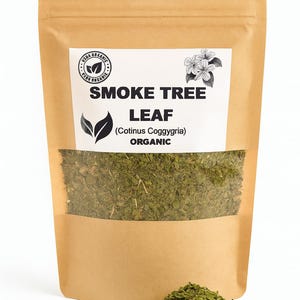 Organic Smoke Tree Leaf Herbal Tea | Cotinus Coggygria Scop Dried Herbs | Natural Smoke Tree Herb for Brewing & Wellness