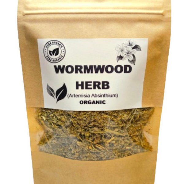 Organic WORMWOOD HERB | Artemisia Absinthium | Wormwood Tea | Herbal Tea | Dried Herbs | Organic Herbs | Herba | Tea