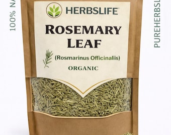 Organic ROSEMARY LEAF | Rosmarinus Officinalis Dried Cut Leaf | Culinary, Tea, Bath & Craft Ingredient