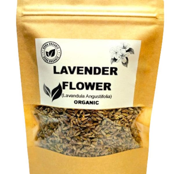 Organic LAVENDER FLOWER | Lavandula Angustifolia | Herbal Tea | Dried Flower | Organic Flower | Dried Herbs | Organic Herbs | Herba | Tea