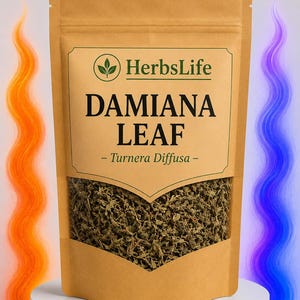 DAMIANA LEAF | Vildt tillverkad Turnera Diffusa torkad skärning | Örtte, apotek, ritual och hantverksbotanisk