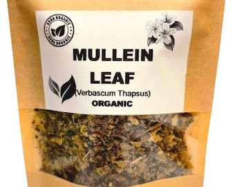 Organic MULLEIN LEAF | Mullein Leaf Tea | Mullein Leaf | c/s Verbascum thapsus | Dried Wildcrafted Mullein Leaf | Mullein leaf Herb