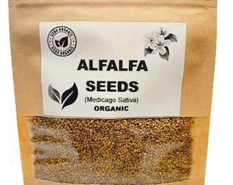 Organic ALFALFA SEEDS | Medicago Sativa | Alfalfa Herbs | Alfalfa Tea | Dried Seeds | Organic Seeds | Organic Herbs | Herba | Tea