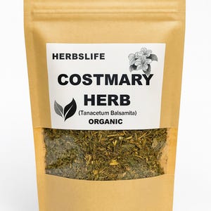 Organic Costmary Herb | Tanacetum Balsamita | Dried Herbal Tea & Organic Herbs for Tea Blends Wellness