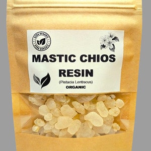 RESINE MASTIC CHIOS biologique Lentiscus pistache Gomme mastic Résine de mastic Mastiha de Chios authentique Résine de gomme de mastic de Chios image 4