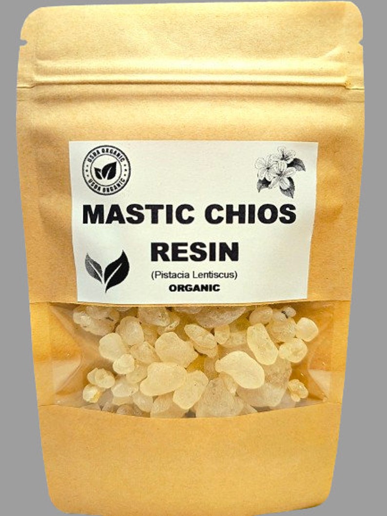 RESINE MASTIC CHIOS biologique Lentiscus pistache Gomme mastic Résine de mastic Mastiha de Chios authentique Résine de gomme de mastic de Chios image 4