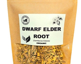 Organic DWARF ELDER ROOT | Sambucus Ebulus | Dwarf Elder Root Tea | Dried Root | Organic Root | Herbal Tea | Herba | Tea | Dwarf Elder