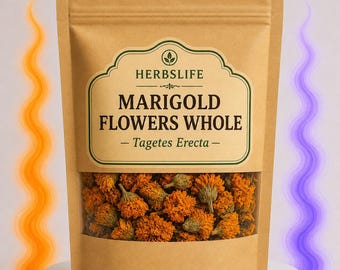 FLEURS DE SOUCI ENTIÈRES | Tagetes Erecta Naturel séché | Tisane, usage culinaire, artisanat et botanique en vrac