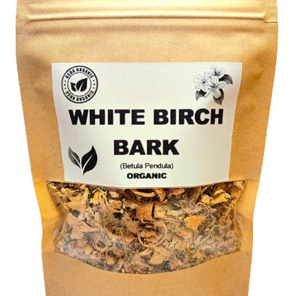 Organic WHITE BIRCH BARK | Betula Pendula | Birch Bark Tea | Herbal Tea | Dried Bark | Organic Herbs | Organic Bark | Herba | Tea