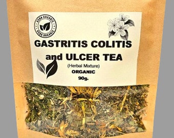 Organic Gastritis Colitis and Ulcer Tea (90)g. | Herbal Mixture | Herbal Tea | Dried Herbs | Organic Herbs | Herba | Tea