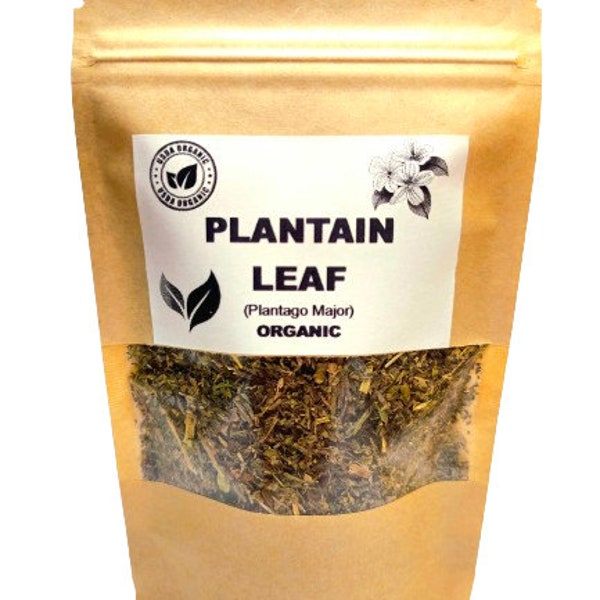 Organic PLANTAIN LEAF | Plantago Major | Plantain Tea | Herbal Tea | Dried Herbs | Organic Herbs | Herba | Tea | Organic Bulk Herb