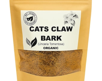Biologische KATTENSCHORS | Uncaria Tomentosa | Kattenklauwschorsthee | Kruidenthee | Gedroogde Schors | Gedroogde kruiden | Biologische kruiden | Kruiden | Thee