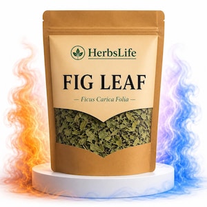 HOJA DE HIGUERA / Ficus Carica búlgaro silvestre, hoja seca cortada / Infusión de hierbas, culinaria, boticaria y botánica