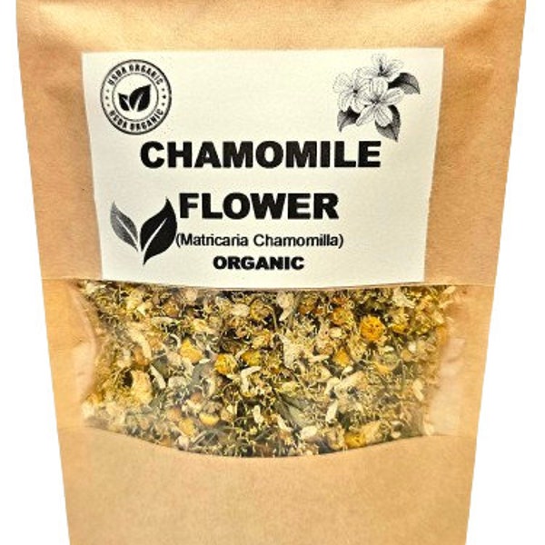 Organic CHAMOMILE FLOWER | Matricaria Chamomilla | Chamomile Tea | Herbal Tea | Dried Flower | Organic Flower | Organic Herbs | Herba | Tea