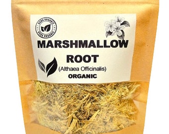 MARSHMALLOW RООТ biologico / Althaea Officinalis / Tè Marshmallow / Tisana / Radice essiccata / Erbe biologiche / Herba / Tè