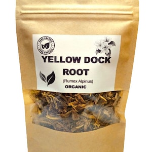 Organic YELLOW DOCK ROOT | Rumex Alpinus | Yellow Dock Tea | Rumex Alpinus Tea | Herbal Tea | Dried Root | Organic Herbs | Herba | Tea