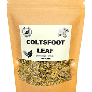 Organic COLTSFOOT LEAF | Tussilago Farfara | Coltsfoot Tea | Herbal Tea | Herba | Tea | Dried Leaf | Organic Herbs | Remedies | Dried Herbs