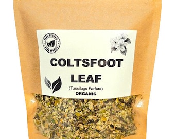 HOJA DE COLTSFOOT Orgánica / Tussilago Farfara / Té de Coltsfoot / Té de Hierbas / Herba / Té / Hoja Seca / Hierbas Orgánicas / Remedios / Hierbas Secas