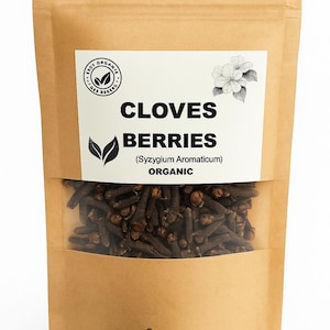 Organic Cloves Berries Tea | Syzygium Aromaticum | Aromatic Herbal Tea | Dried Clove Berries | Organic Herbs for Cooking & Brewing