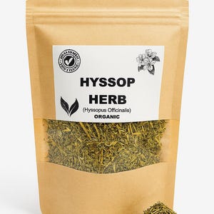 Organic HYSSOP HERB | Hyssopus Officinalis | Hyssop Tea | Herbal Tea | Herba | Tea | Dried Herbs | Organic Herbs | Tea | Remedies