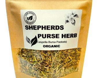 Organic SHEPHERDS PURSE HERB | Caspella Bursa Pastoris | Shepherd's Purse Tea | Herbal Tea | Dried Herbs | Organic Herbs | Herba | Tea