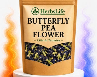 BUTTERFLY PEA FLOWER Dried | Clitoria Ternatea | Bulk Culinary Craft Natural Blue Food Color