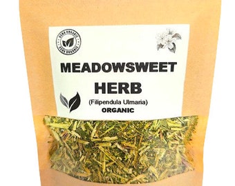 Organic MEADOWSWEET HERB | Filipendula Ulmaria | Meadowsweet Tea | Herbal Tea | Dried Herbs | Organic Herbs | Herba | Tea | Herbalism