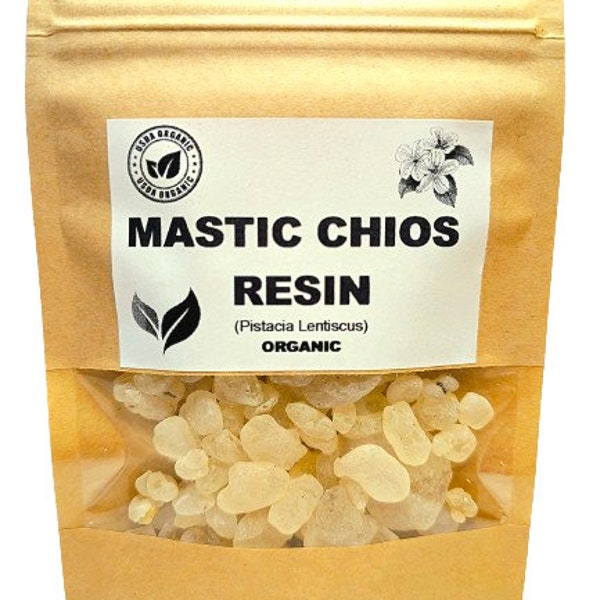 RESINE MASTIC CHIOS biologique | Lentiscus pistache | Gomme mastic | Résine de mastic | Mastiha de Chios authentique | Résine de gomme de mastic de Chios