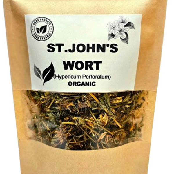 Organic ST.JOHN'S WORT | Hypericum Perforatum | St Johns Wort Tea | Herbal Tea | Organic Herbs | Dried Herbs | Herba | Tea