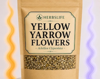 YELLOW YARROW FLOWERS | Wildcrafted Bulgarian Achillea Clypeolata Dried | Herbal Tea, Craft, Apothecary & Bulk Botanical