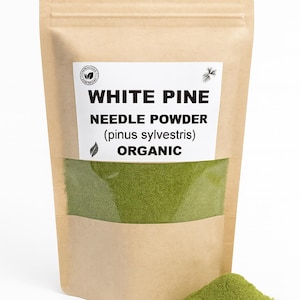 Organic white pine needle powder | pinus sylvestris | pine needle tea | wild pine needles | powder tea | pine needle powder tea | herba