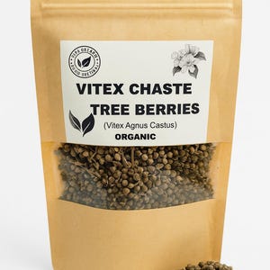 Organic Vitex Chaste Tree Berries | Vitex Agnus Castus Herbal Tea | Dried Chasteberry Tea for Hormone Balance & Wellness