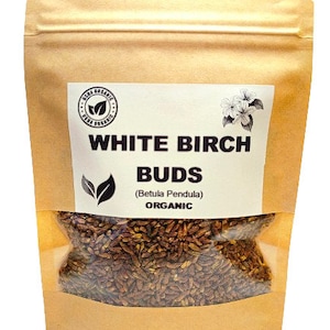 Organic WHITE BIRCH BUDS | Betula Pendula | Birch Buds Tea | Herbal Tea | Herba | Tea | Organic Herbs | Dried Herbs | Dried Birch Buds